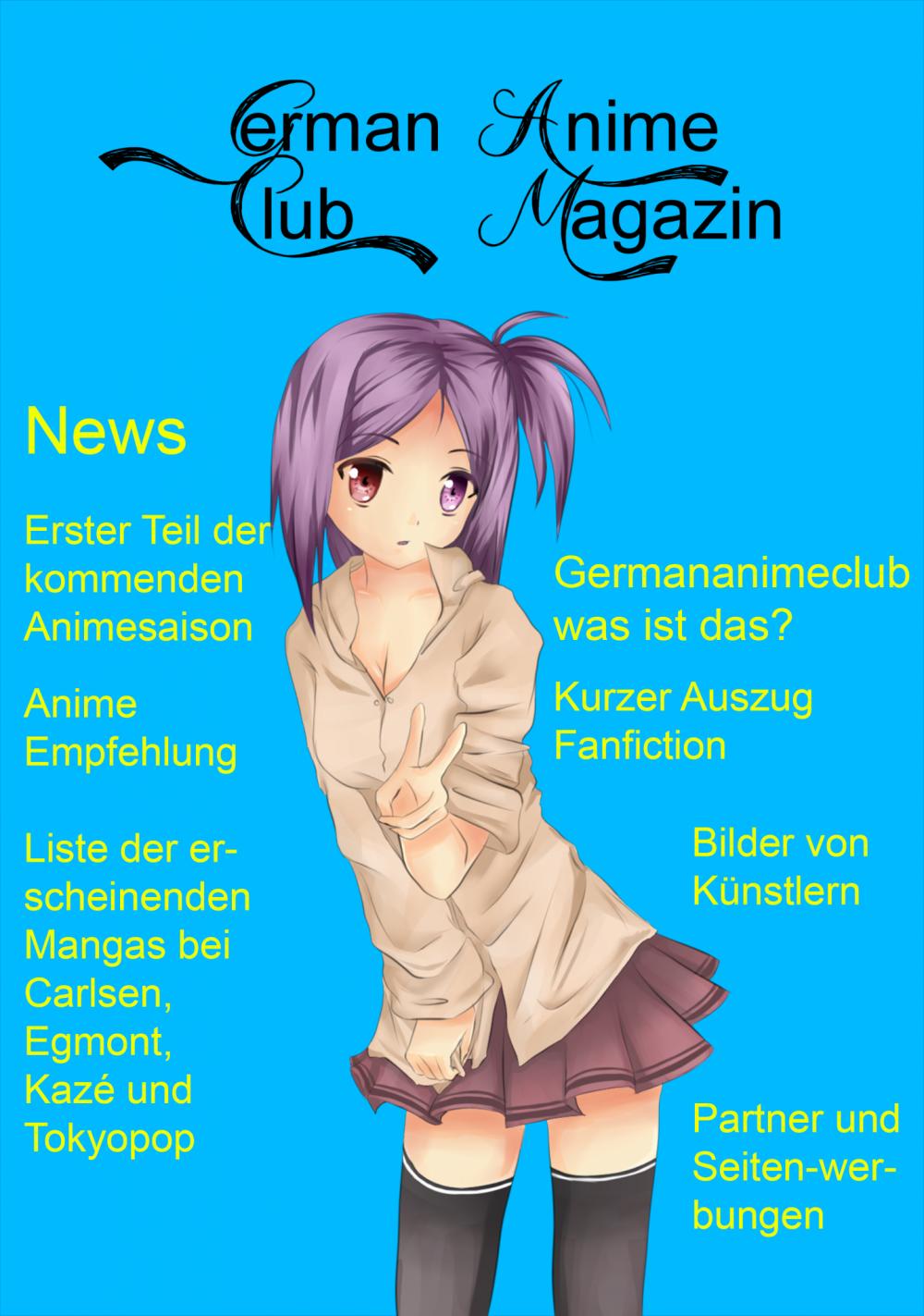 Germananiméclub Magazin 1 Titelblatt