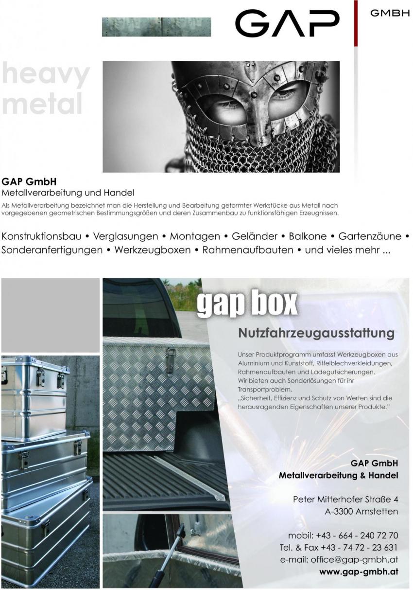 abc markets News 03/13 GAP GmbH - Metallverarbeitung und Handel