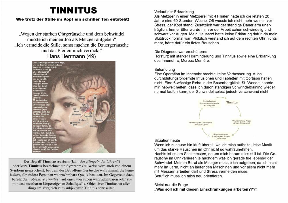 Zeig! Ausgabe 1 Gesundheit - Bericht über Tinnitus