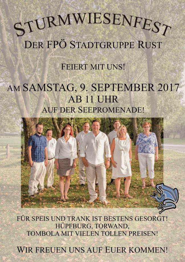 FPÖ Gemeindekurier 03/2017 Sturmwiesenfest in Rust am 9.9.2017